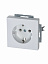 20 EUC-884-500 Розетка SCHUKO 16А 250В, серия solo/future, цвет белый бархат ABB. Вид 1.