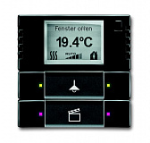 6128/28-81-500 Терморегулятор KNX с дисплеем и сенсором, 2/4-клавишный, антрацит ABB