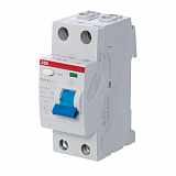 F202 AC 80/100 Блок утечки тока 2-полюсный, 80A, 100mA, тип АC (УЗО) ABB
