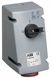 316MVS3W Розетка 316MVS6WH, 16A, 3P+E, IP67, 3ч ABB. Вид 1