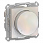 Светорегулятор поротно-нажимной, LED, RC, 400Вт, мех., (жемчуг) AtlasDesign Systeme Electric. Вид 1.