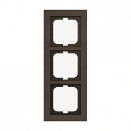 1723-243 Рамка 3-постовая, Axcent, richlite брауни ABB. Вид 1