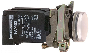 Сигн. лампа 22мм с трансф. пит. белая xb4bv31 Schneider Electric. Вид 1