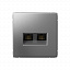 Розетка двойная компьютерная RJ45+RJ45, кат.6А, механизм (сталь) ARTGALLERY Systeme Electric. Вид 1.