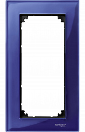 Рамка 2-постовая, sm б/перегородки (стекло сапфир) Merten M-Elegance Schneider Electric. Вид 1