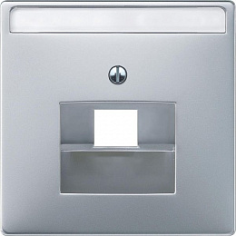 Центральная плата для механизма розетки UAE, 1 пост, sd (алюминий) Merten Schneider Electric. Вид 1