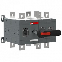 Рубильник реверсивный OT800E12CLP (с ручкой) переключение без разрыва тока ABB. Вид 1
