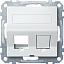 Плата наклонная для keystone RJ45 2 поста, sm (полярный белый) Merten Schneider Electric. Вид 1.