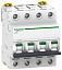 iC60H 4P 1A Автоматический выключатель 4-полюсный, 1А, 10kA (хар-ка D) Schneider Electric. Вид 1.