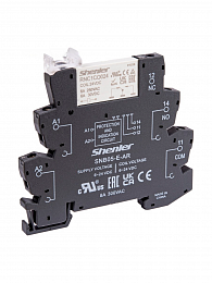 Реле интерфейсное с колодкой, винтовой зажим, 1CO, 6A(250VAC), 24VAC/DC, LED, W= Shenler. Вид 1