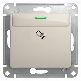 Выключатель карточный,сх.6,10ax, механизм (молочный) Glossa Systeme Electric. Вид 1