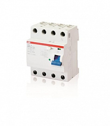F204 B-S 63/300 Блок утечки тока 4-полюсный, 63А, 300mA, тип B-S (УЗО) ABB. Вид 1