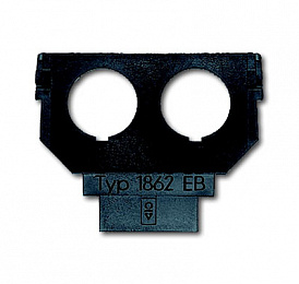 1862 EB Суппорт (цоколь) для 2-х диодных разъёмов ABB. Вид 1