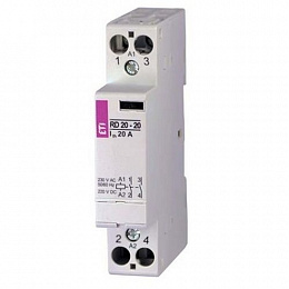 R20-11-R 230V Модульный контактор 1НО+1НЗ (с ручным упр.) ETI. Вид 1