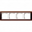 Рамка 4-постовая (полупрозрачный коричневый) Event Gira. Вид 1.