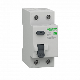 Блок утечки тока 2-полюсный, 40A, 300mA, тип AC-S (УЗО) EASY 9 Schneider Electric. Вид 1