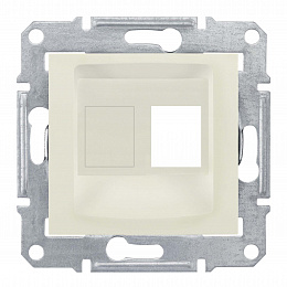Адаптер для 1 коннект. RJ45,apm,molex,keline,кат. 5е,кат. 6,utp (бежевый) Sedna Schneider Electric. Вид 1