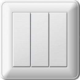 Выключатель 3-клавишный, 16АХ, в сборе (слоновая кость) Wessen 59 Schneider Electric. Вид 1