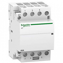 iCT Модульный контактор 40A 4НО 220/240В АС Schneider Electric. Вид 1