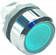 MP1-21L Кнопка синяя с подсветкой без фиксации (только корпус) ABB. Вид 1.