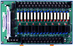Выносная плата 24 силовых реле (12В), совместима с Opto-22 ICP DAS. Вид 1