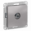 Розетка TV проходная 4DB, механизм (алюминий) Atlas Design Systeme Electric. Вид 1.