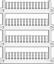 Маркировка MG-CPM-09 41890 (5x10 WH), для клемм других производителей, 5х10 мм, 56 маркеров в карте, 1960 маркеров в упаковке TYCO. Вид 1