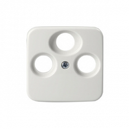 1743-03-214 Накладка (центральная плата) для TV-R-SAT розетки, серия Reflex SI, цвет альпийский белый ABB. Вид 1