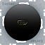 Розетка HDMI (черный) R.1/R.3 Berker. Вид 1.