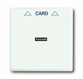1792-884 Плата центральная (накладка) для механизма карточного выключателя 2025 U, серия solo/future, цвет белый бархат ABB