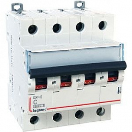 DX3-E Автоматический выключатель 4-полюсный 32A 6kA (хар-ка C) Legrand. Вид 1