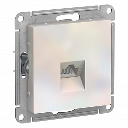 Розетка компьютерная RJ45, кат. 5Е, механизм (жемчуг) Atlas Design Systeme Electric. Вид 1