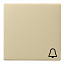 Клавиша с символом "звонок" (кремовый глянцевый) System 55 Gira. Вид 1.