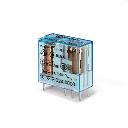 Реле с 2-х перекидными контактами (~230B AC) 8А Finder. Вид 1