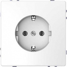 Розетка 16а, с з/к и шт, винт. зажим. (белый лотос) Merten D-Life Schneider Electric. Вид 1