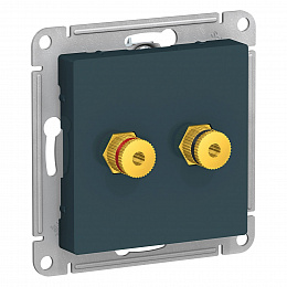 АудиоРозетка двойная (изумруд) Atlas Design Systeme Electric. Вид 1