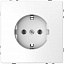 Розетка 16а, с з/к и шт, винт. зажим. (белый лотос) Merten D-Life Schneider Electric. Вид 1.