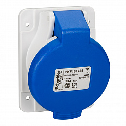 Розетка панельная, угловая винт 16a 3pe 200-250 IP44 Schneider Electric. Вид 1