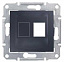 Адаптер для 1 коннект. RJ45,apm,molex,keline,кат. 5е,кат. 6,utp (графит) Sedna Schneider Electric. Вид 1.