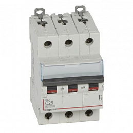 DX3 Автоматический выключатель 3-полюсный 25A 16kA (хар-ка C) Legrand. Вид 1