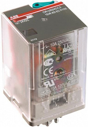 CR-U024DC2L Реле 24B DC 2ПК (12A) СИД индикация ABB. Вид 1