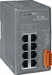 коммутатор: 8х10/100 Base-T Ethernet, пластиковый корпус, -40...+75C ICP DAS. Вид 1