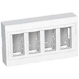 Коробка нар.монт 4х2 верт.с рамкой r9003 Schneider Electric. Вид 1