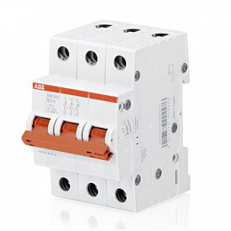 SHD203/40 Рубильник 3-полюсный модульный 40А (красный рычаг) ABB. Вид 1