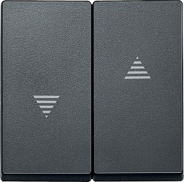 Клавиша двойная для рольставней, sm (антрацит) Merten Schneider Electric. Вид 1