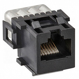 Коннектор RJ45 (черный) System 55 Gira. Вид 1