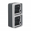 Нижняя часть коробки с вводом для проводки (серый) W.1 Berker. Вид 1.