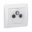 Накладка TV+FM+SAT розетки (titanium) Galea Life Legrand. Вид 1.