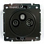 Накладка TV+RD+SAT розетки (dark bronze) Galea Life Legrand. Вид 1.