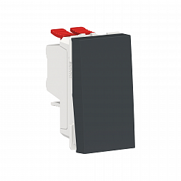 Переключатель 1-клавишный, перекрест, сх. 7, 10 ax, 250в (антрацит) Unica Modular Schneider Electric. Вид 1